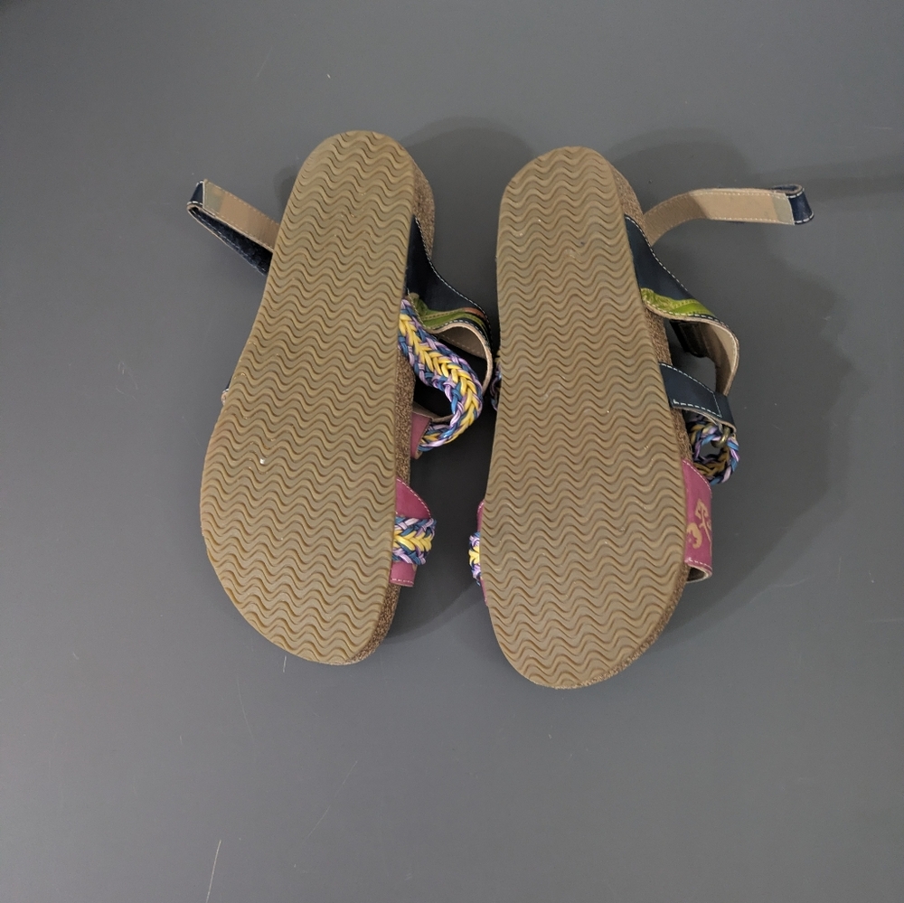 Corkys Multicolor Braided Strap Wedge Sandals - Picture 7 of 8